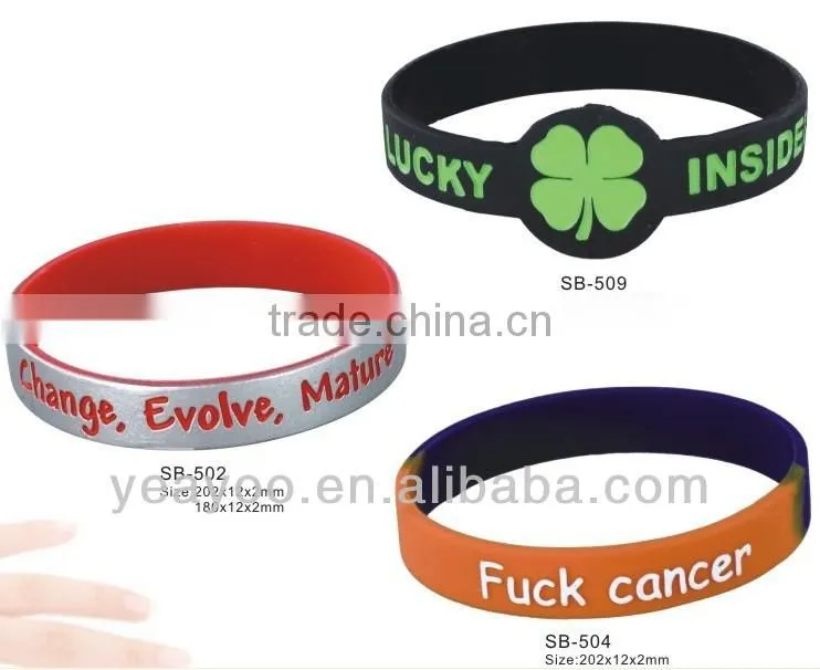 Promotional country flags silicone bracelet