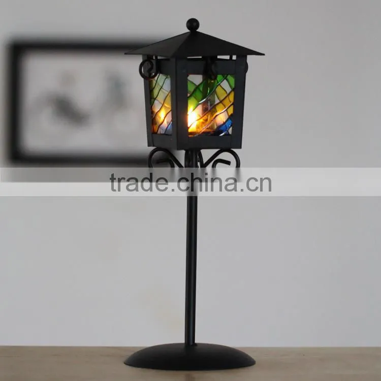 Metal candle holder lantern