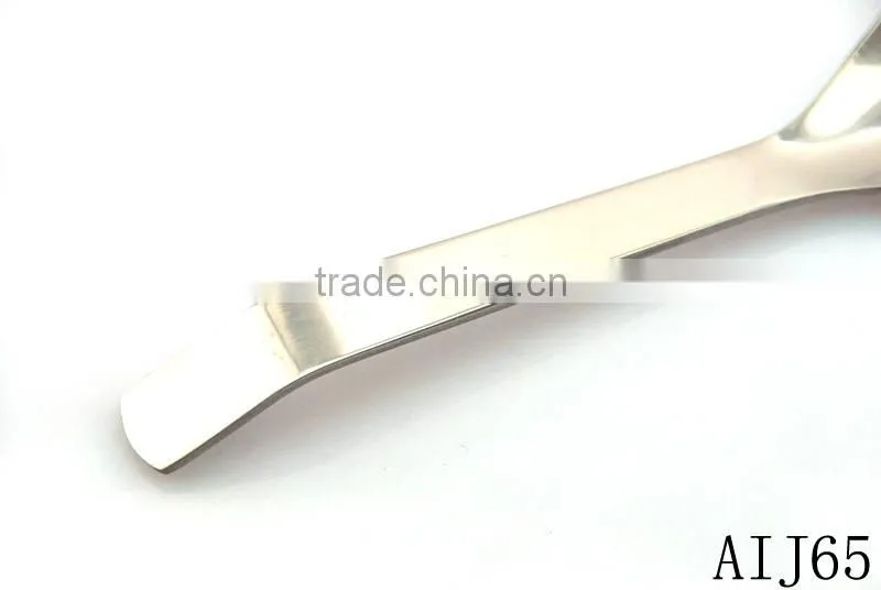Stainless steel ice cream spoon with colorful plastic handle