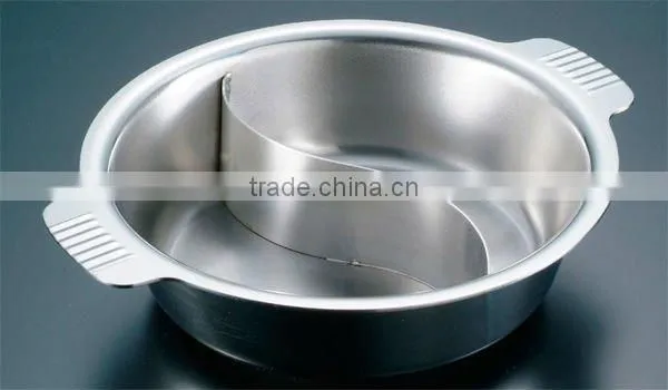 Chiri Nabe Cooking Stainless Steel Pot with Partition (2 Conpartment) Induction Cooker Available