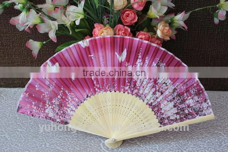 High-grade bamboo ladies silk hand fan