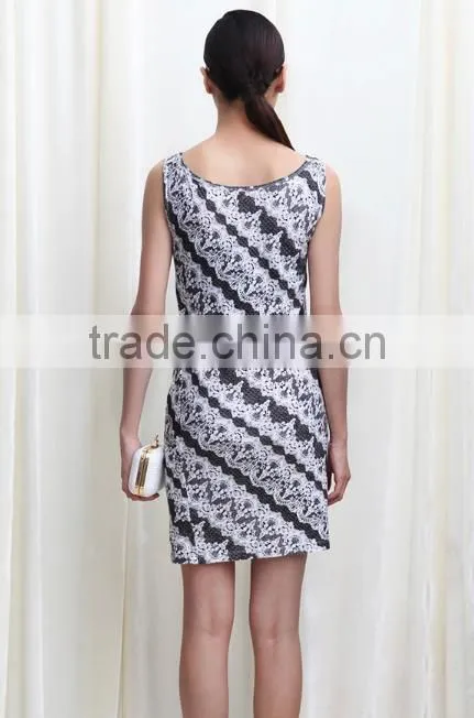 2014 cheap ladies dress,sleeveless skirts guangzhou clothes