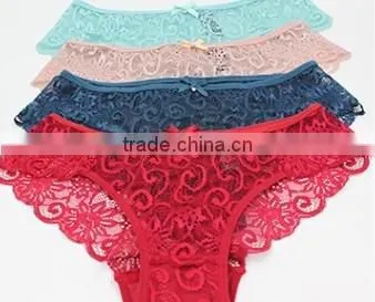 sexy transparent ladies underwear cotton lace panties/women in transparent underwear