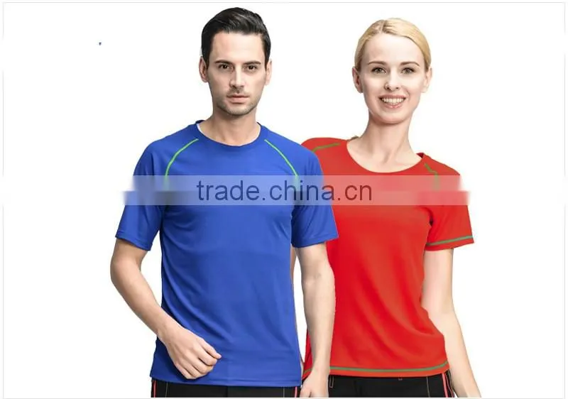2016 Running wear dry fit Tshirt 100% polyester honeycomb mesh women and men shirt