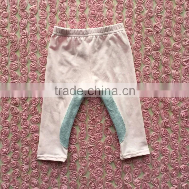 western children spring new pants design light pink and grey splicing toddler girls leggings