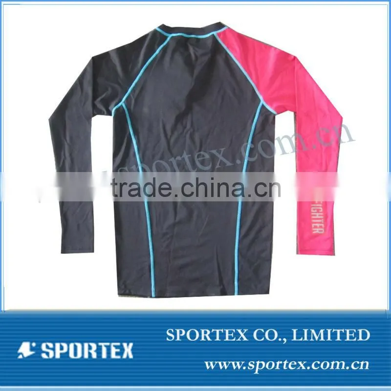 Wholesale custom compression shirts / long sleeves shirts/ compression wear for men