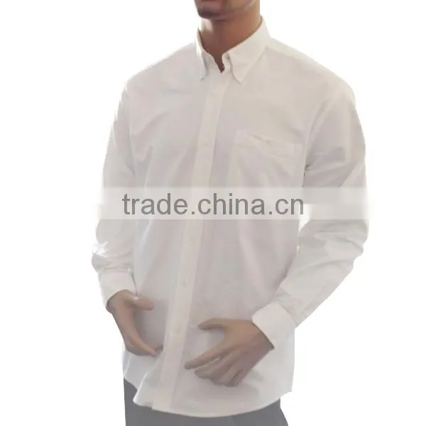Latest design custom white oxford button down stone washed men shirt