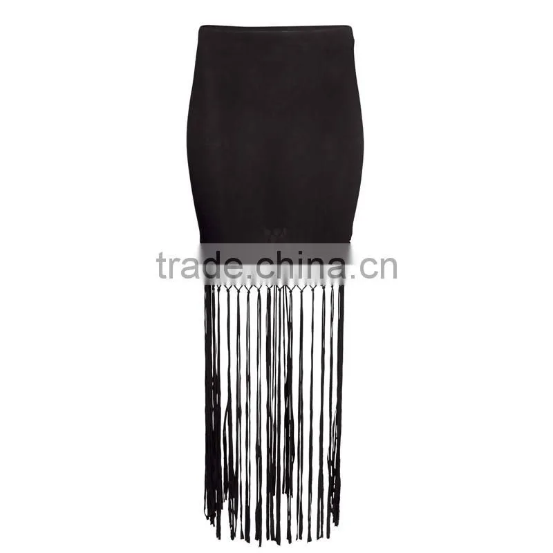 Personality tight skirt reticulocyte bulk tassel design