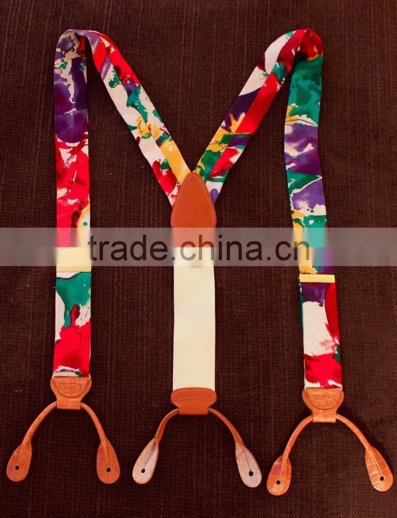 printed colorful elastic suspender suppliers manufacturer