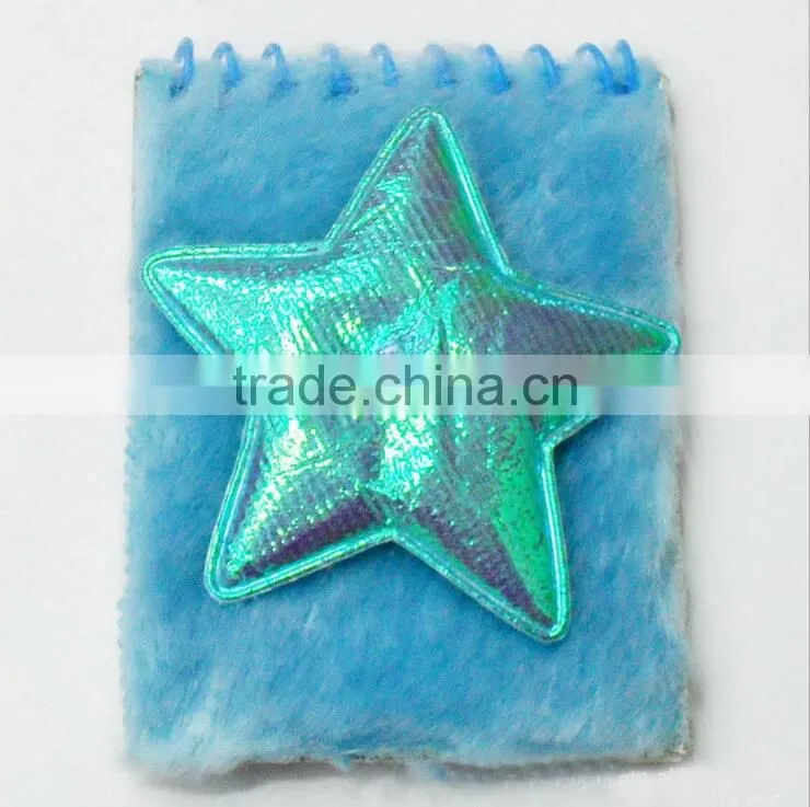 novel custom cartoon plush cover notebook diary