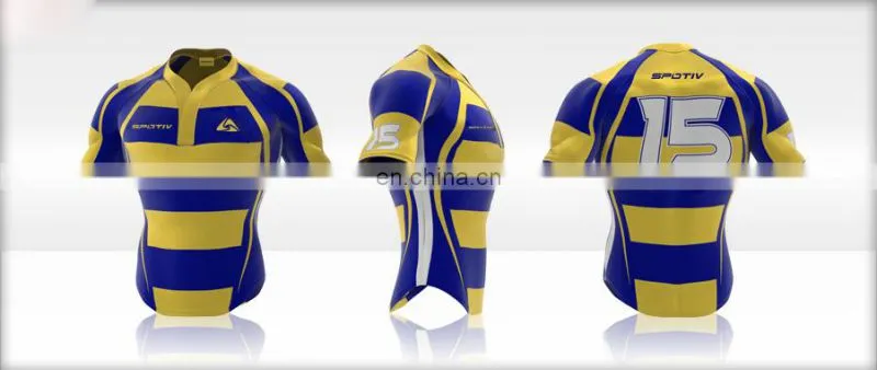 2015 latest hot sale custom soft high quality sublimation rugby jersey