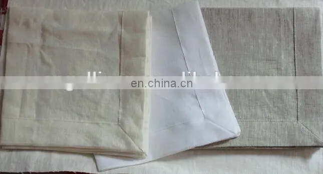 dyeing colors linen napkin in turquoise/blush/taupe color