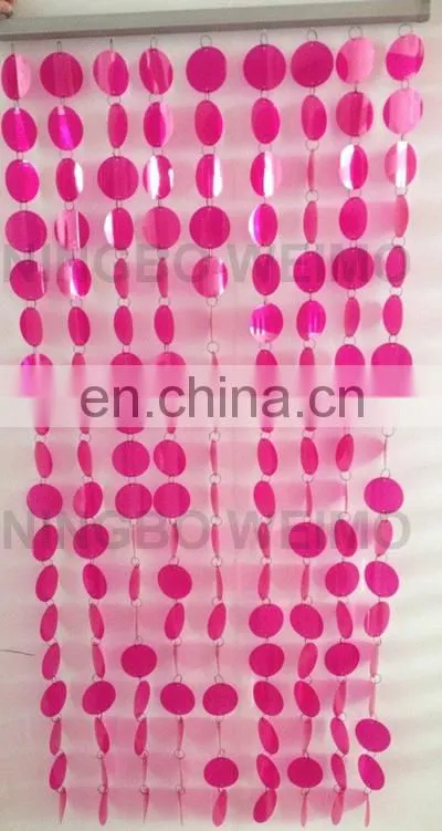 plastic metallic color sequin restaurant curtain