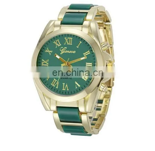 Fashion Men Women Geneva Roman Watch Lady Leather Band Analog Quartz Wrist Watches