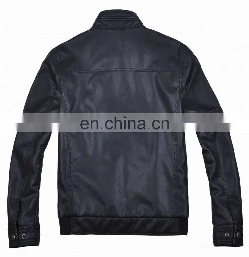 mens top grade fashion soft handsome lastest design leather jacket