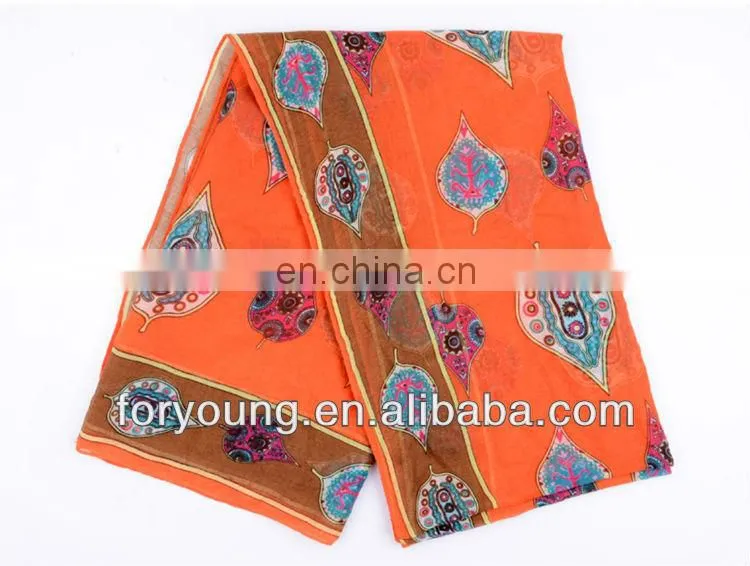leaf print latest scarf designs