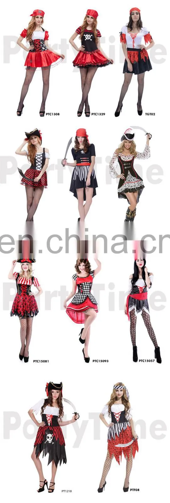 Yiwu Party Time women sexy cosplay dresses cheap halloween costumes sexy adult pirate costume