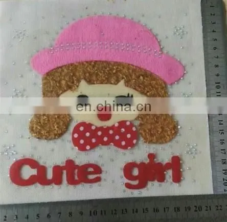 New Design Umbrella Hot Fix Motif Chenille Rhinestone Decorative Embroidered Patches