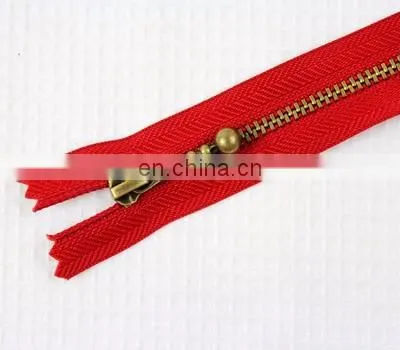 15cm Colorful Unique Bronze Zipper For Fabric