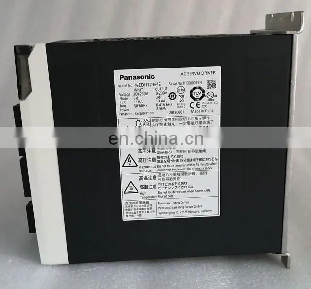 Original 2.5kw Panasonic Servo Motor and Drive MEDHT7364E For Molding Machine