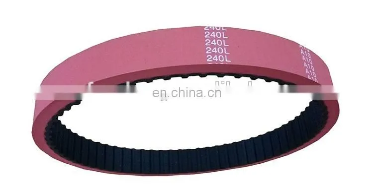 Red rubber coating timing belt for packing machine