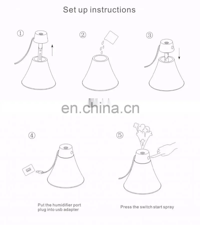 USB air humidifier Ultrasonic Essential Diffuser