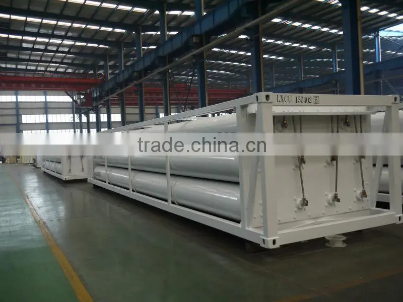 China Yukun 8 tubes skid CNG trailer truck for sale