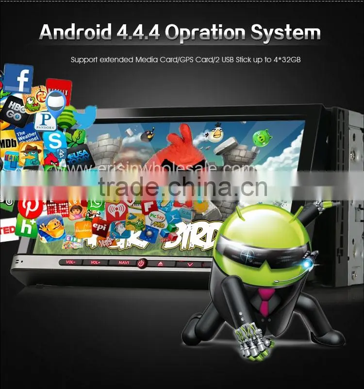 Erisin ES2007A 7" 2 Din Android 4.4.4 Car Radio DVD 3G WiFi