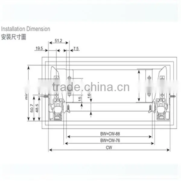 High Standard Full Extension Drawer Slides