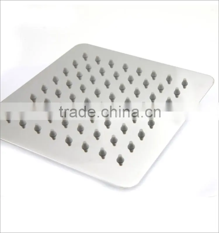 Square shaped stainless steel rainfall shower head
