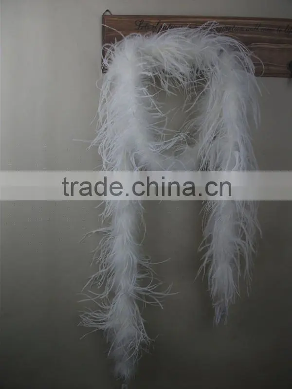 New Style Fashion Mix Colors 200cm Ostrich Feather Boa For Decorate