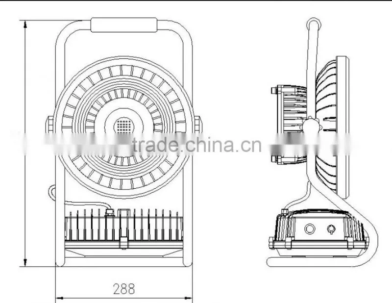 2016 newest design Aluminum IP67 60W LED moveable working light 4.5 hours rechargeable lamp