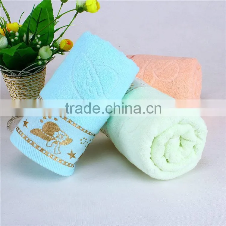Comfortable luxury customized reactive printing bowknot 100% cotton bath towel