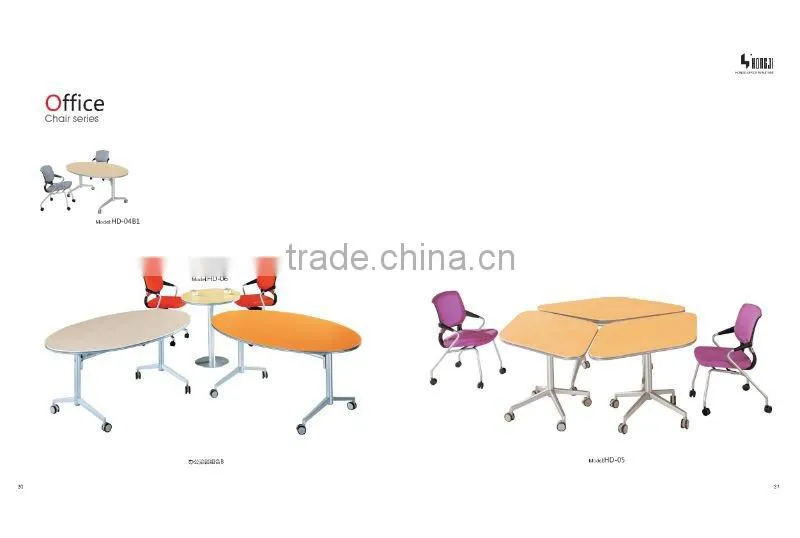 New Modern movable folding conference table and chair HD-09-M