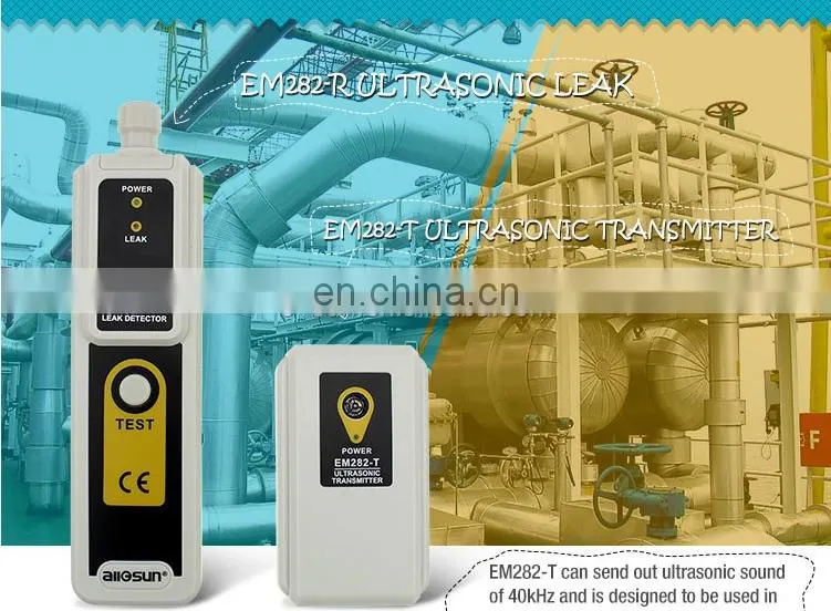 All-Sun EM282 Ultrasonic Detector 40KHz Gas Leak Detector Ultrasonic Relative Humidity<80% Reliable Pipe Leak Detector