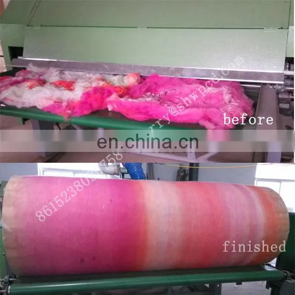 automatic wool carding machine for fiber waste clothes/ sheep wool spinning machines