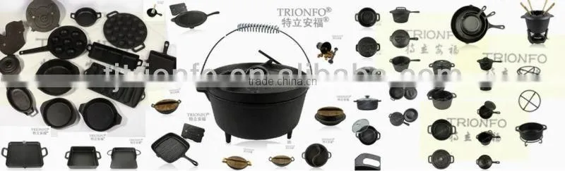 Lightening red enamel cast iron non-stick cooking pot