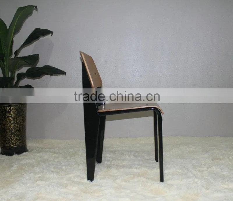 School furniture wooden jean prouve's standard chair