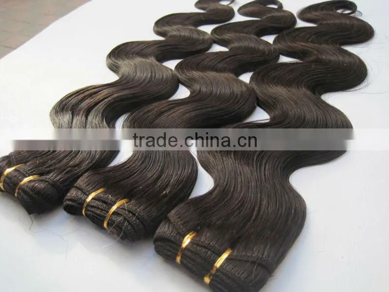 Wholesale natural wave unprocessed brazilian virgin remy human hair weft/hair weaving