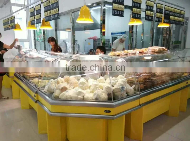 APEX sliding glass door display cabinet for food