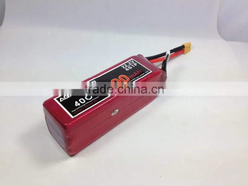 AGA POWER 25C 22.2V 22000mah li-polymer battery for RC DJI S900 drone fpv, with EC5 connector