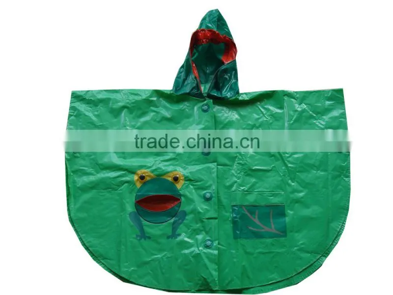 Cute Design PU Raincoat For Kids