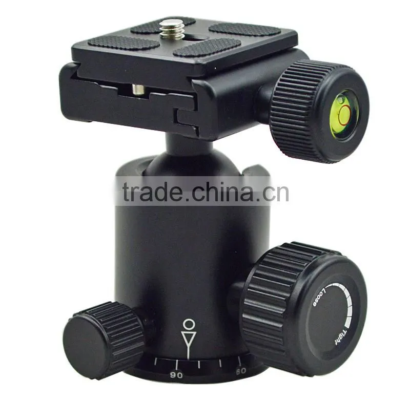 Professional aluminum desktop camera stand ball head, 360 degree panorama ball head