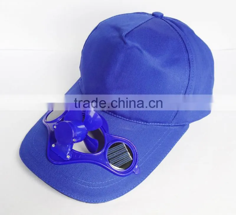 5 panel custom solar fan hat for summer