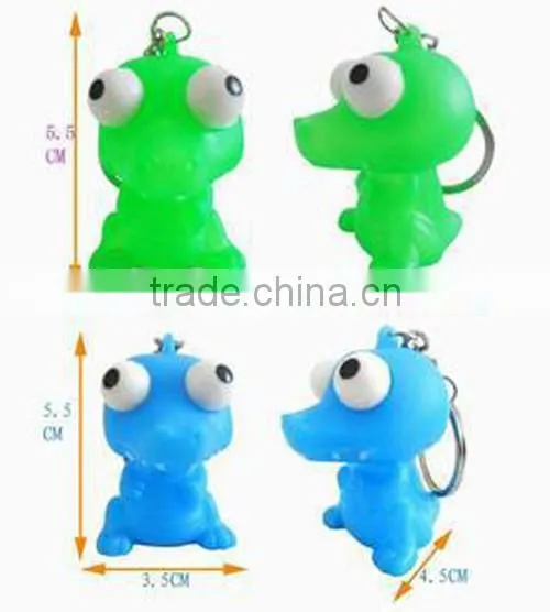 Fashion Design Plastic Cute Popeyes Frog Animal Shaped Soft PVC Keychain