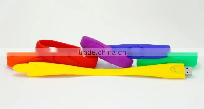 Promotional wristband usb flash drive logo printing