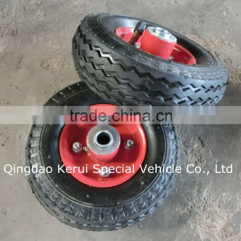 6x2 rubber wheel for trolley use 6"" pneumatic rubber wheel