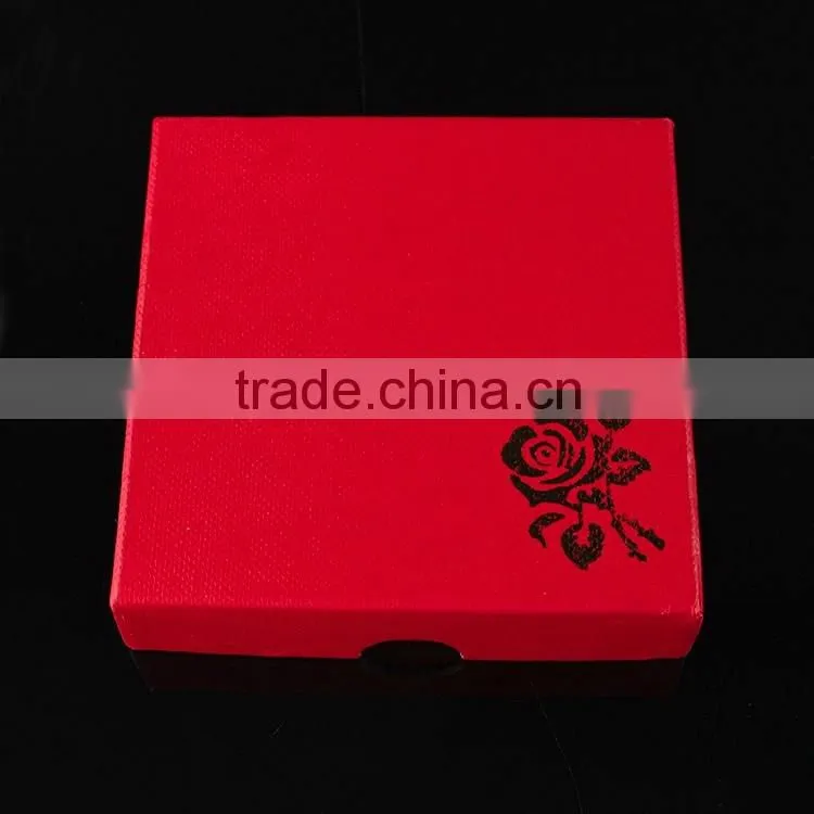 P150404 Custom logo printed cotton filled bracelet jewelry boxes