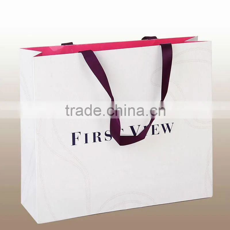 100% colorful blue stripe gift paper bags