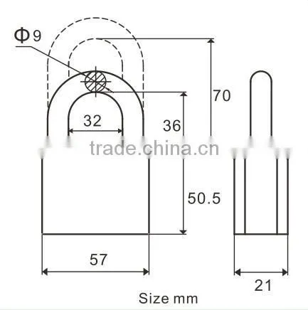 Interchangeable Removable Cylinder Brass Padlock